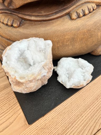Géode Maroc naturelle coupée, 14 cm