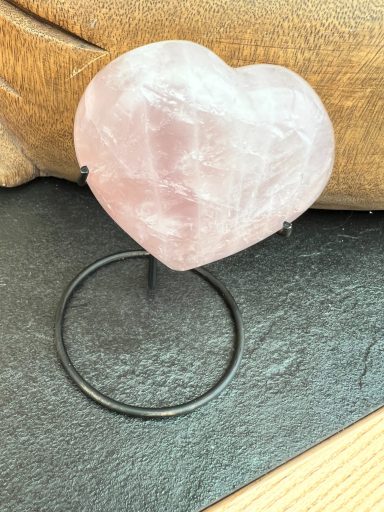Cœur en quartz rose 6-7 cm